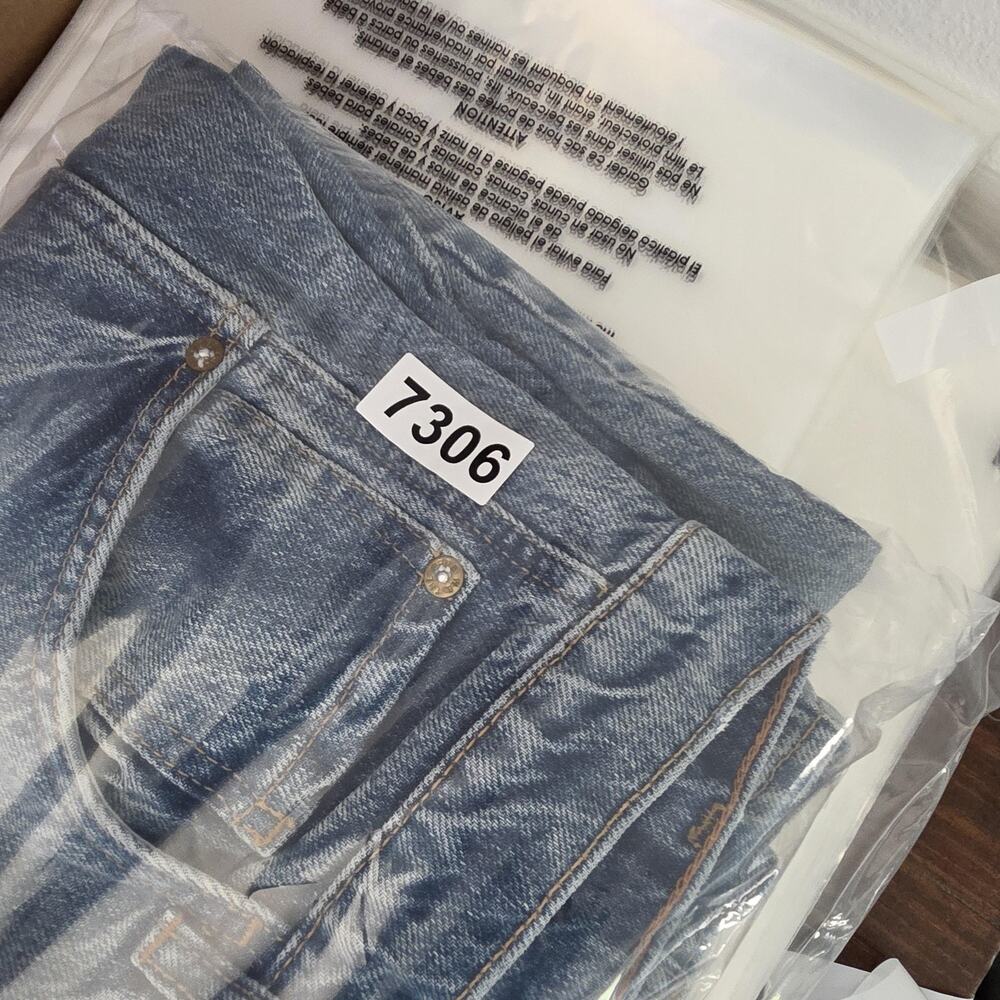 We The Free Jeans Womens 28 Blue Lucky You Mid Rise Barrel Wide Leg Denim - Picture 12 of 12